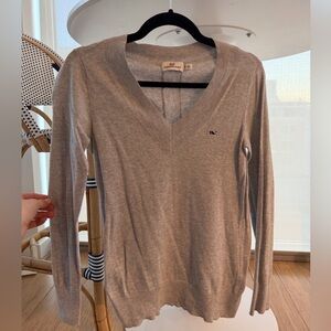 Vineyard Vines Gray V-Neck Sweater